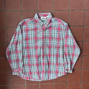 Northern Reflections Wool Flannel Shirt Vintage Red Green VTG 70's 80's USA